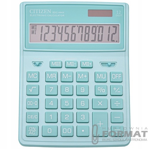 Kalkulator CITIZEN SDC-444X-GN - Turkusowy 1
