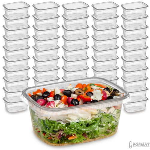 POJEMNIKI PROSTOKĄTNE DO ŻYWNOŚCI 250ml 100szt 1