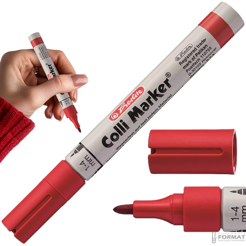 MARKER PERMANENTNY HERLITZ COLLI MARKER CZERWONY 1