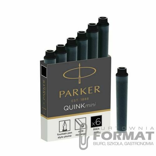 PARKER NABOJE DO PIÓR mini CZARNE 6 sztuk 1