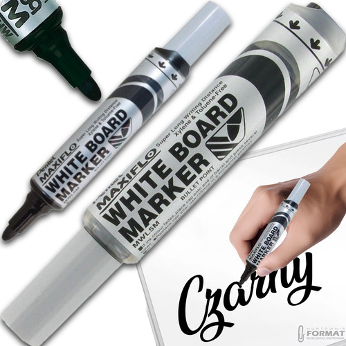 MARKER DO TABLIC SUCHOŚCIERALNYCH PENTEL MAXIFLO CZARNY MWL5M Z TŁOCZKIEM 1