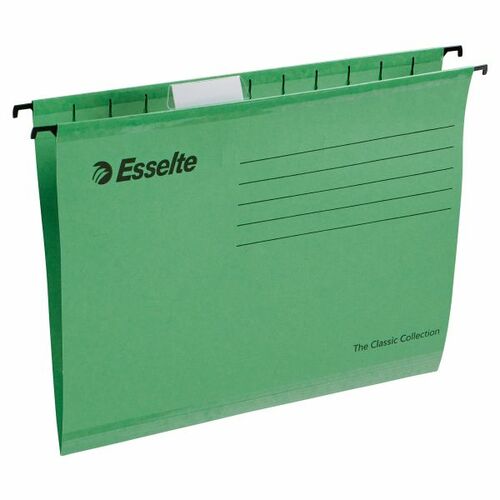 Teczka zawieszkowa Esselte standardowe A4 zielony karton 210g (90318) 1