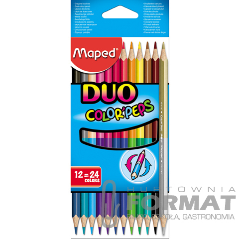 KREDKI COLORPEPS DUO DWUSTRONNE 12 SZT = 24 KOLORY 1