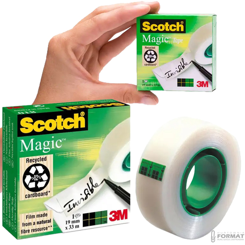 TAŚMA KLEJĄCA BIUROWA SCOTCH MAGIC MATOWA 19 mm X 33 m 1