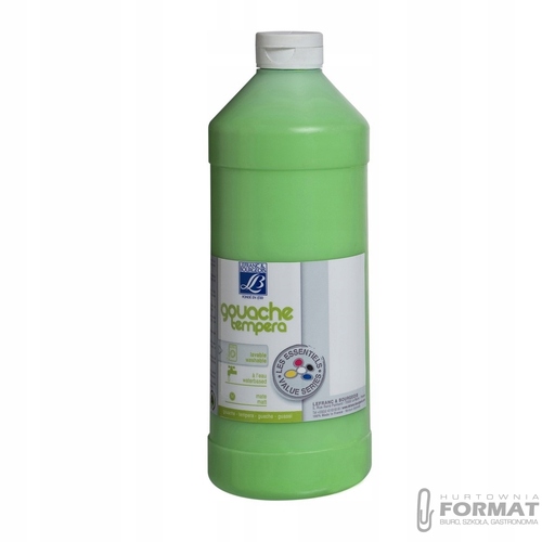 Farba tempera LEFRANC, 1000 ml, Zielona jasna 1