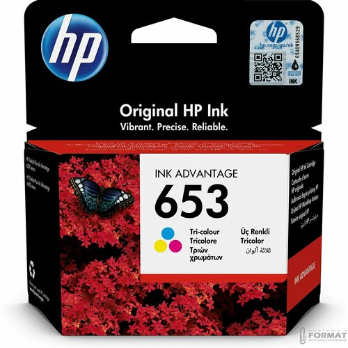 Tusz HP 653 kolor (cyjan, magenta, żółty) 1
