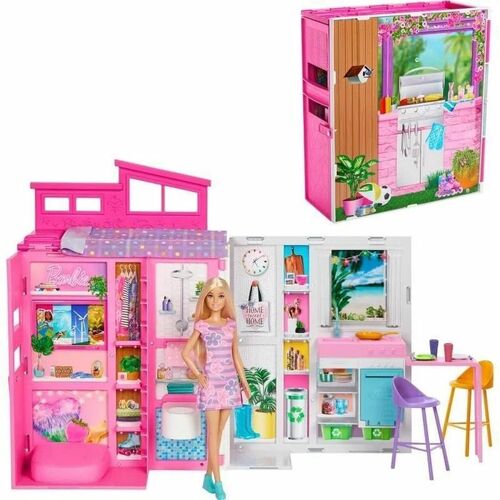 Domek dla lalek Barbie Fashionistas rzytulny domek + Lalka (HRJ77) 1