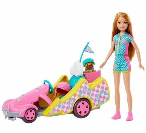 Lalka Barbie Gokart Stacie pojazd filmowy (HRM08) 1