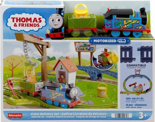 Kolejka Mattel Tomek I Przyjaciele Dostawa farby (HTN34) 1