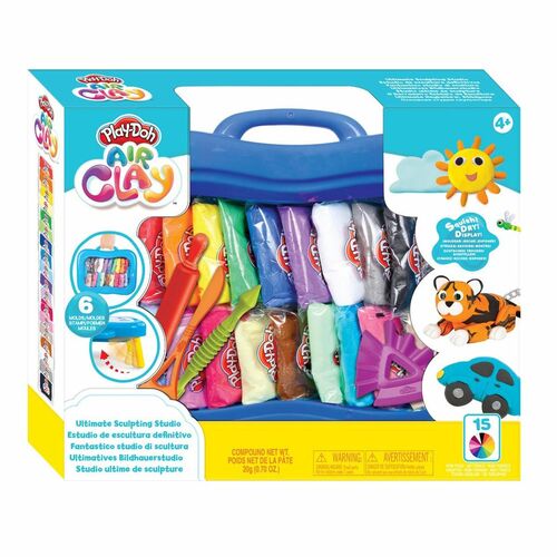 Masa plastyczna dla dzieci Playdoh Air Clay Ultimate Sculpting Studio zestaw kreatywny walizka mix (09158) 1