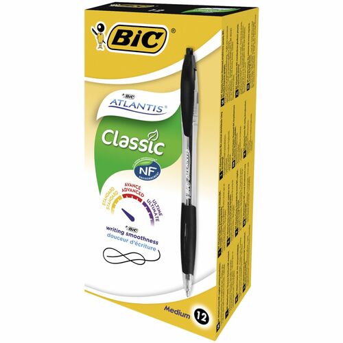 Długopis olejowy Bic Atlantis Classic czarny 1,2mm (887132) 1