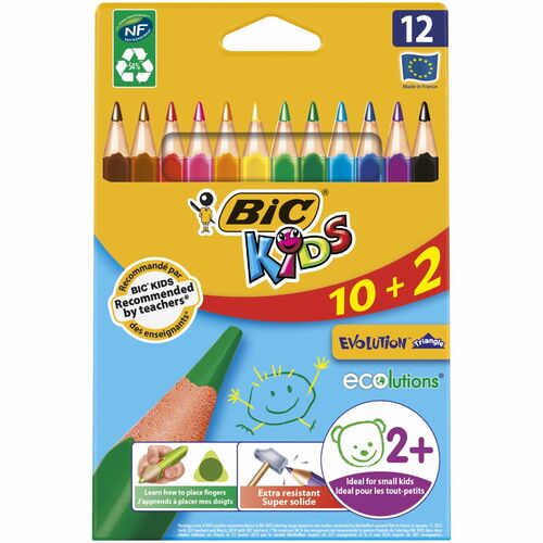 Kredki ołówkowe Bic Kids Ecolutions Evolution Triangle 12 kol 12 kol. (887146) 1