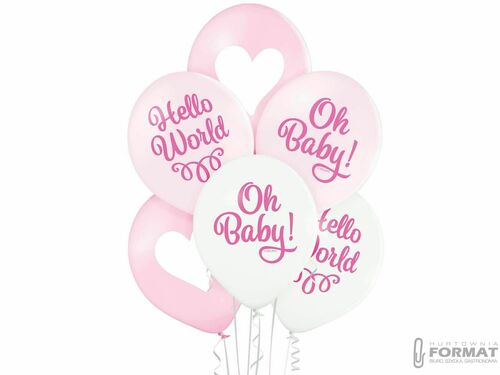 Balon gumowy Godan Oh baby girl różowa 300mm 12cal (BRN 5000587) 1