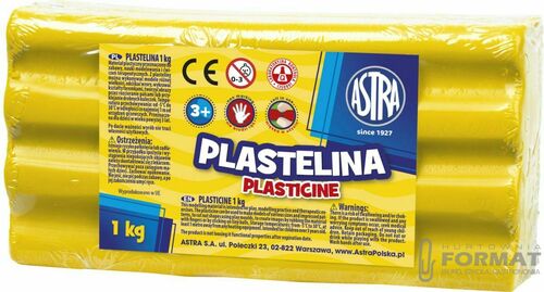 Plastelina Astra 1 kol. żółta 1000g 1
