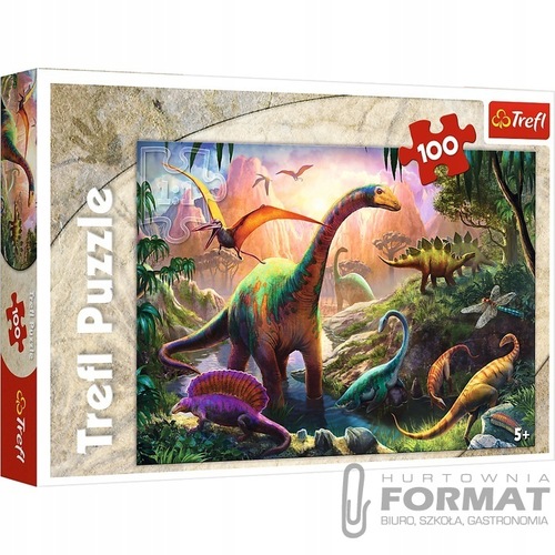 16277 PUZZLE 100 ŚWIAT DINOZAURÓW TREFL 16277 1