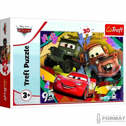 Puzzle 30el Cars 3 Rozpędzone samochody 18293 Tref 1