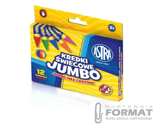 Kredki świecowe Jumbo ASTRA 12 Kolorów 1